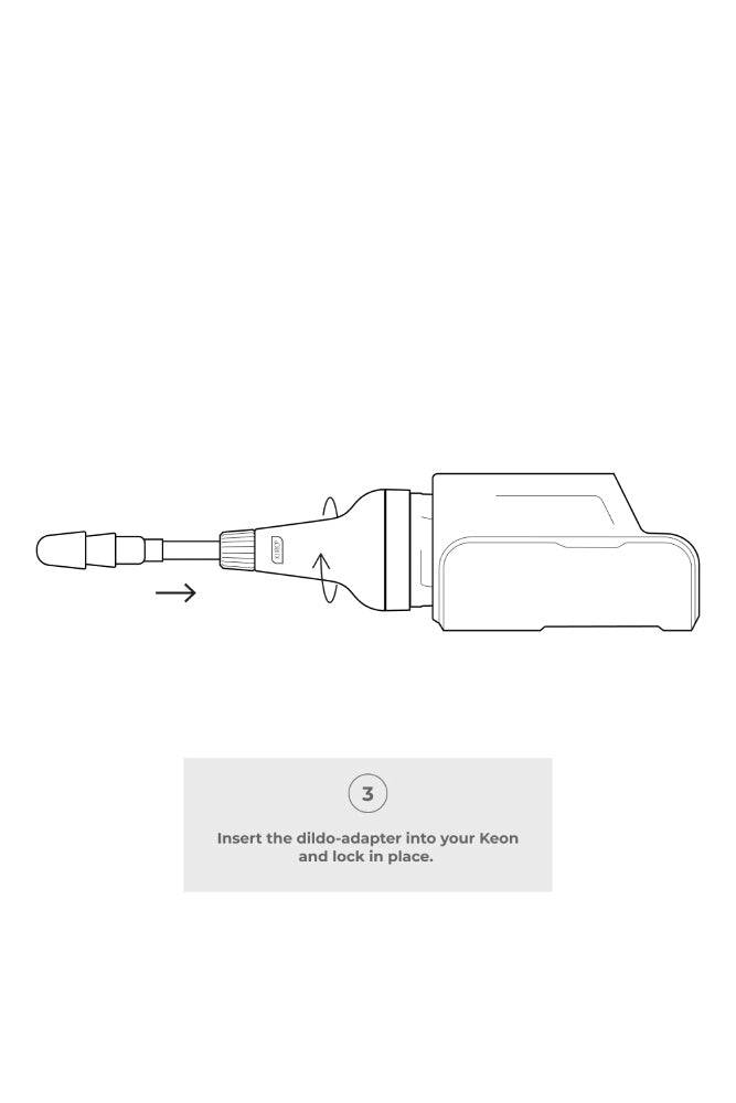 Kiiroo - Keon - Dildo Adapter - Black - Stag Shop