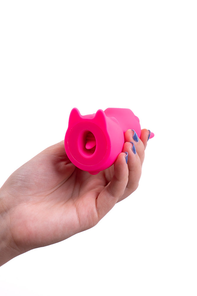 Maia Toys - Hunni Clitoral Suction Vibrator with Flickering Tongue - Pink - Stag Shop