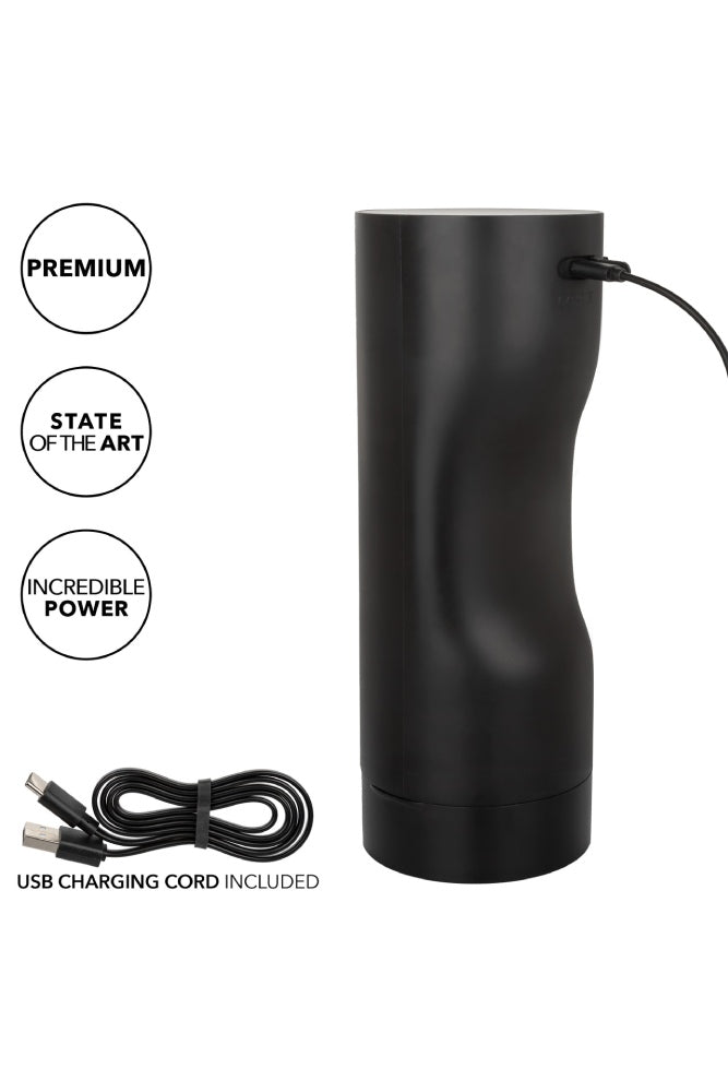 Cal Exotics - Bionic - Sucking and Vibrating Masturbator - Black - Stag Shop