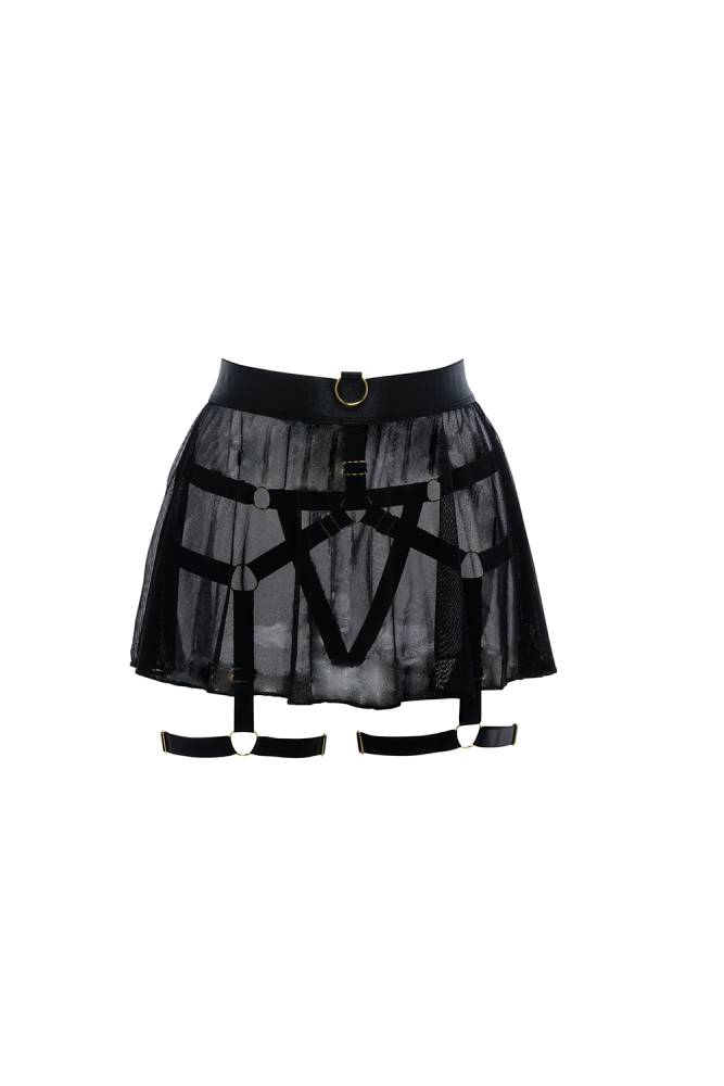 Allure Lingerie - Adore - Some Like it Hot Garter Skirt - Black - OS - Stag Shop