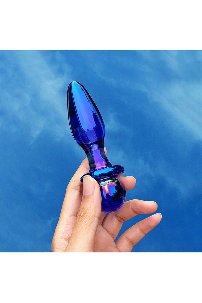 Biird - Anii Glass Anal Plug - Purple - Stag Shop