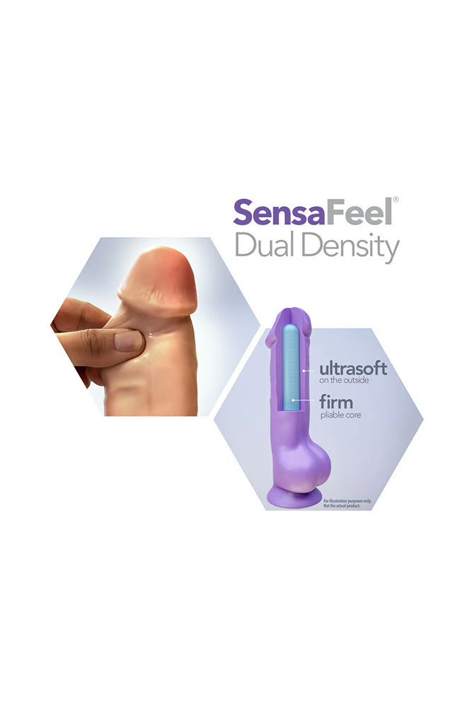 Blush Novelties - Au Naturel - Mighty Mike 5.75" Posable Dual Density Dildo with Balls - Beige - Stag Shop