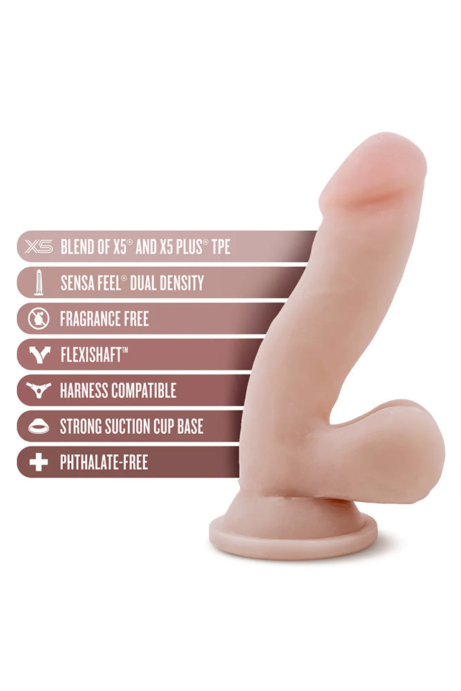 Blush Novelties - Au Naturel - 6.5 Inch Sensa Feel Dildo - Beige - Stag Shop