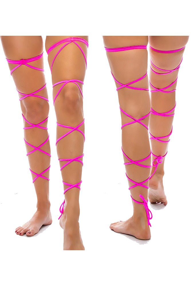 BodyZone - Tie Up Strappy Leg Garters - 1040 - Various Colors - Stag Shop