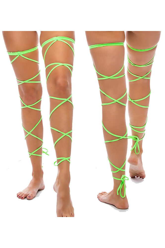 BodyZone - Tie Up Strappy Leg Garters - 1040 - Various Colors - Stag Shop