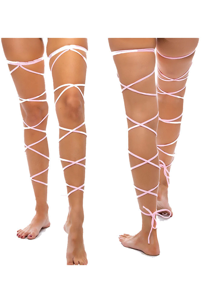 BodyZone - Tie Up Strappy Leg Garters - 1040 - Various Colors - Stag Shop