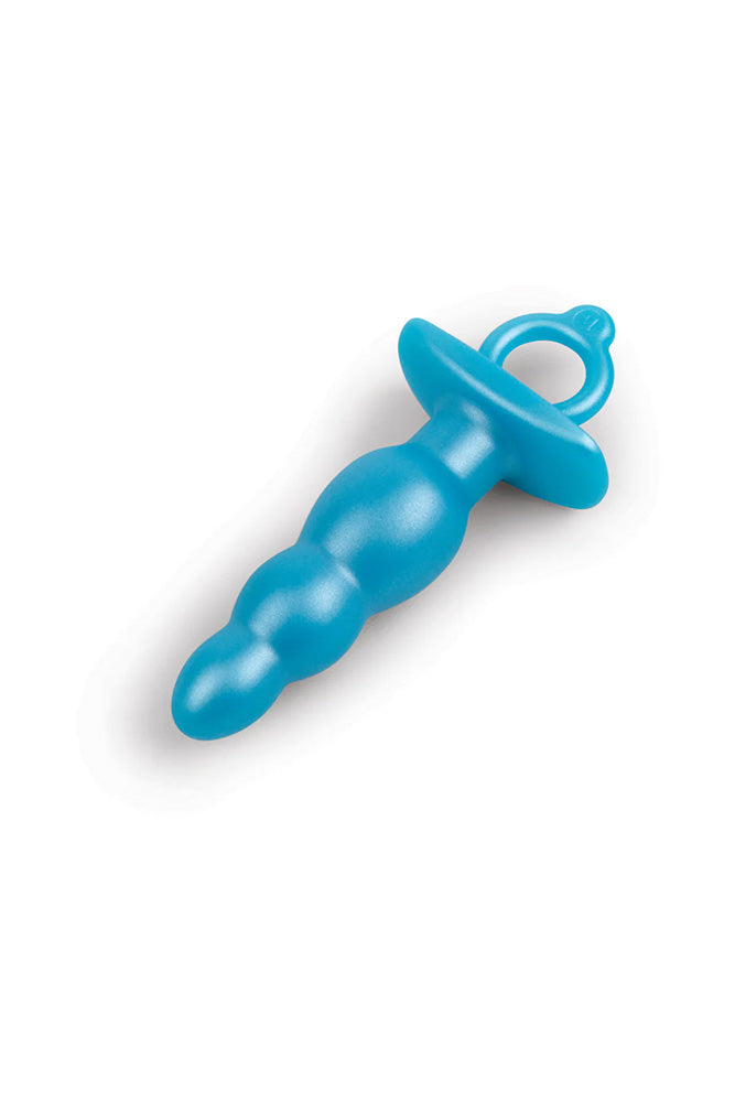 b-Vibe - Butties - Bounce Beaded Silicone Anal Plug - Blue - Stag Shop