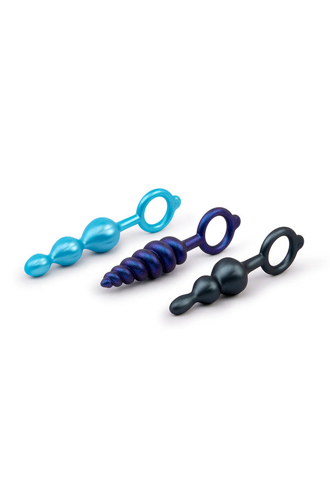 b-Vibe - Butties - Beaded Butties Bundle 3-Piece Anal Plug Set - Multicolour - Stag Shop