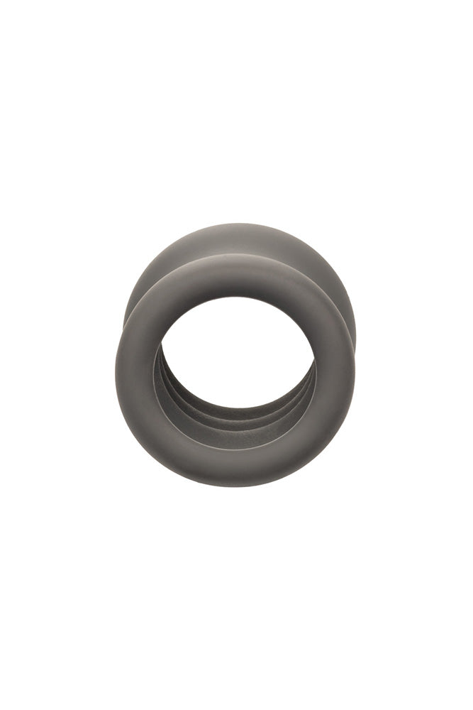 Cal Exotics - Alpha - Liquid Silicone Scrotum Ring - Grey - Stag Shop