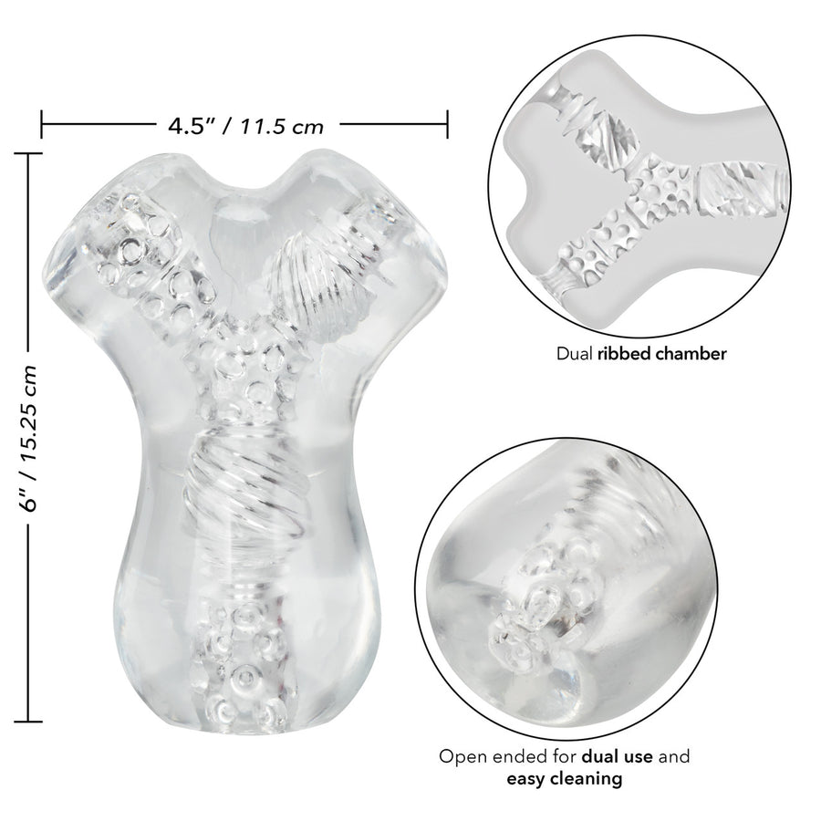 Cal Exotics - Cyclone Dual Chamber Stroker - Clear - Stag Shop