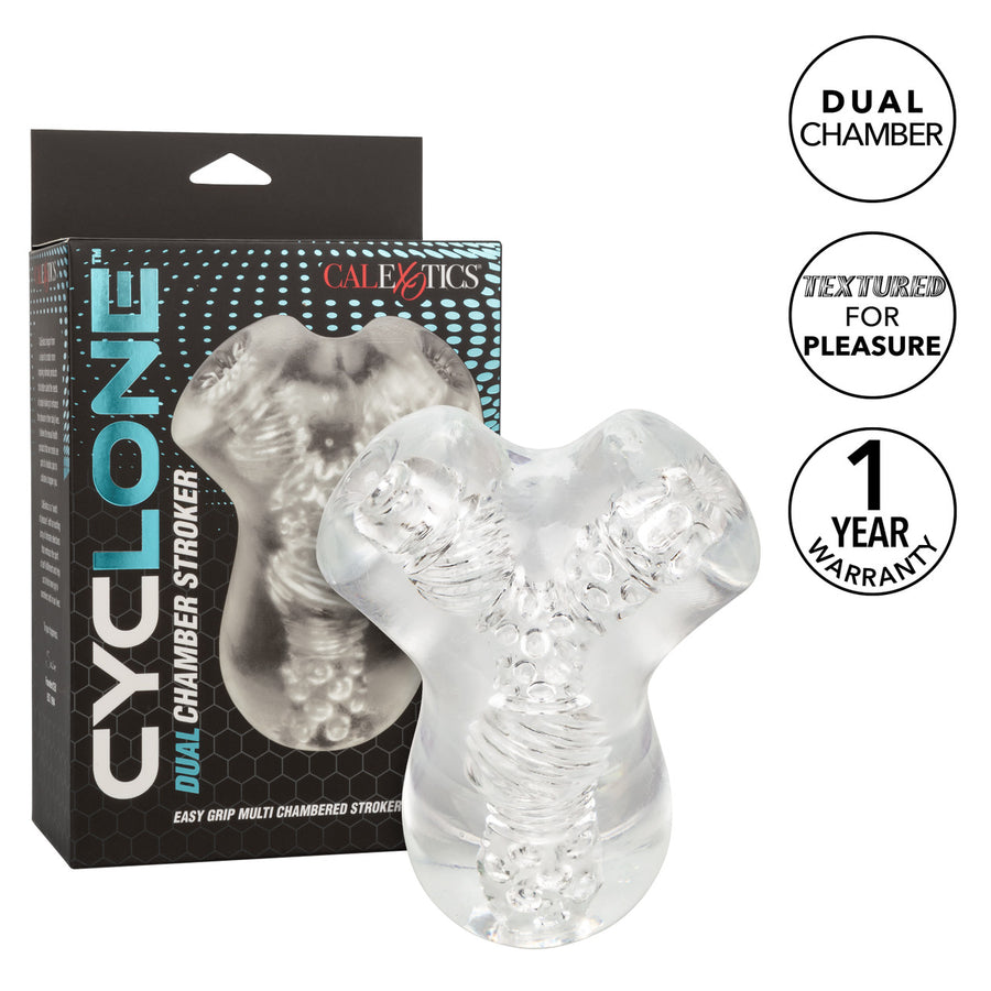 Cal Exotics - Cyclone Dual Chamber Stroker - Clear - Stag Shop