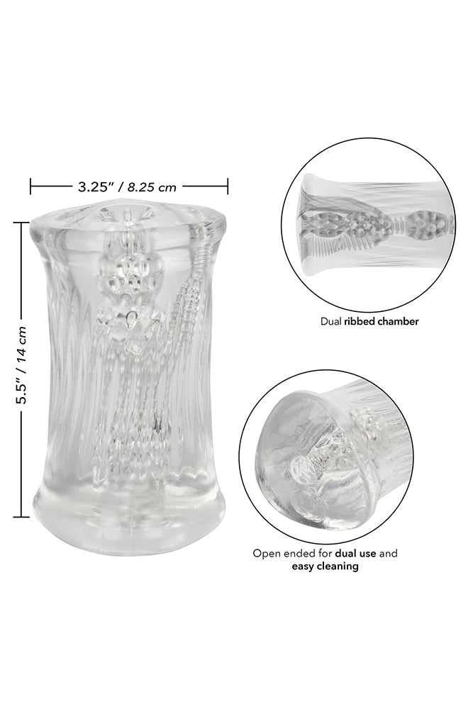 Cal Exotics - Cyclone Triple Chamber Stroker - Clear - Stag Shop