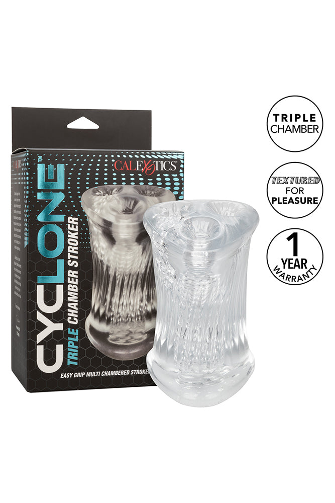 Cal Exotics - Cyclone Triple Chamber Stroker - Clear - Stag Shop