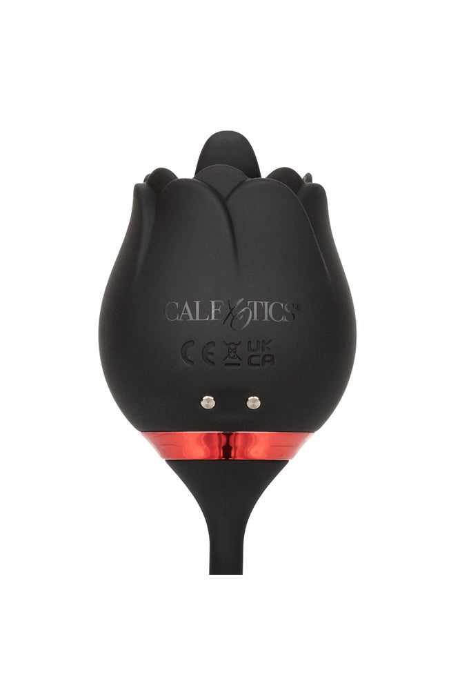 Cal Exotics - French Kiss - Elite Lover Flickering and Rotating Vibrator - Black - Stag Shop