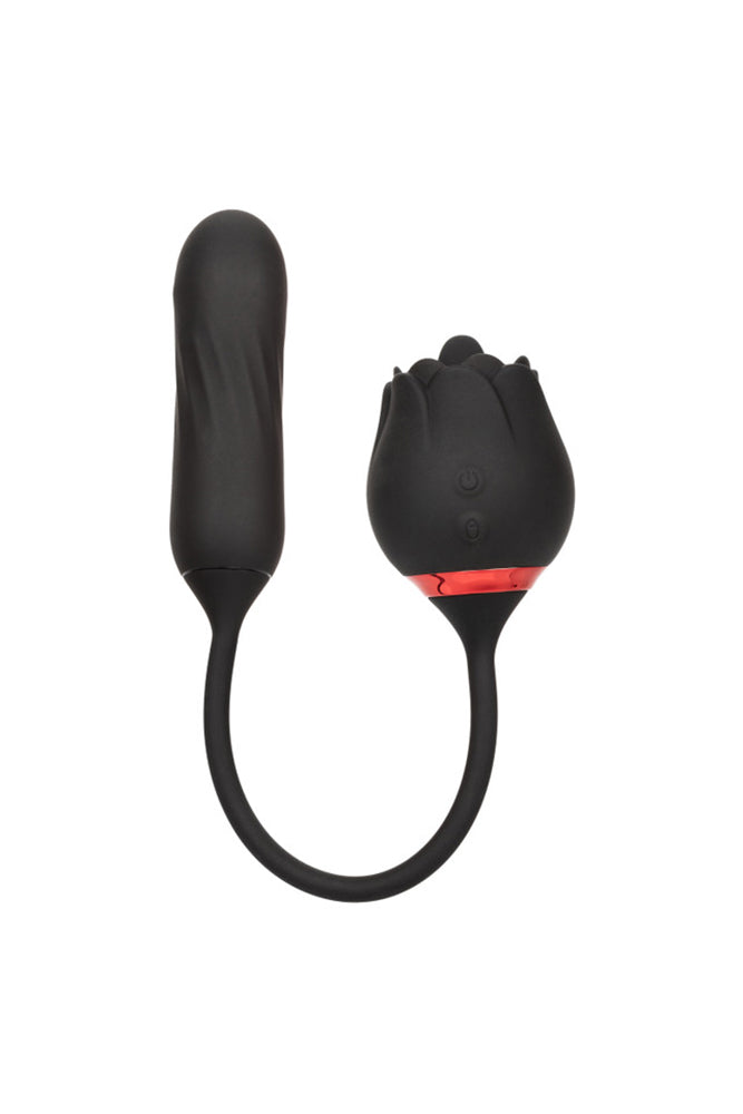 Cal Exotics - French Kiss - Elite Lover Flickering and Rotating Vibrator - Black - Stag Shop