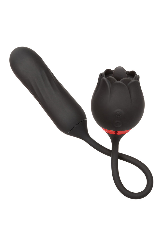Cal Exotics - French Kiss - Elite Lover Flickering and Rotating Vibrator - Black - Stag Shop
