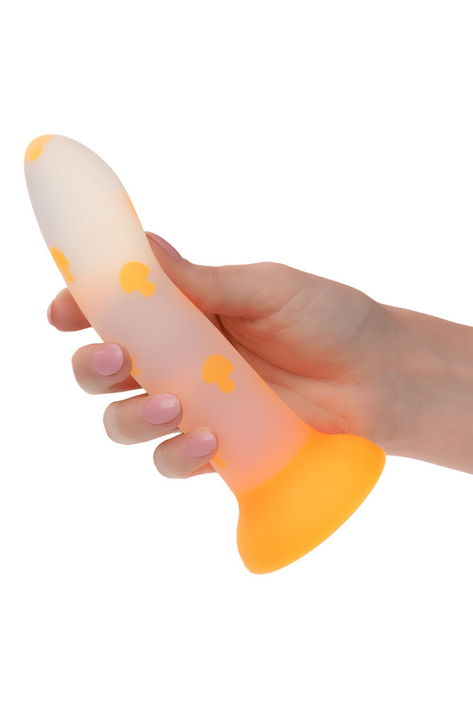 Cal Exotics - Glow Stick - 6" Mushroom Dildo - Orange/Clear - Stag Shop