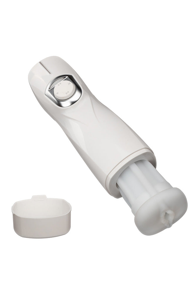 Cal Exotics - Optimum Power - Life-Like Pulsar Stroker With Suction & Vibration - White - Stag Shop