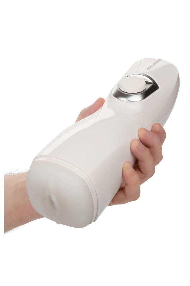 Cal Exotics - Optimum Power - Life-Like Pulsar Stroker With Suction & Vibration - White - Stag Shop