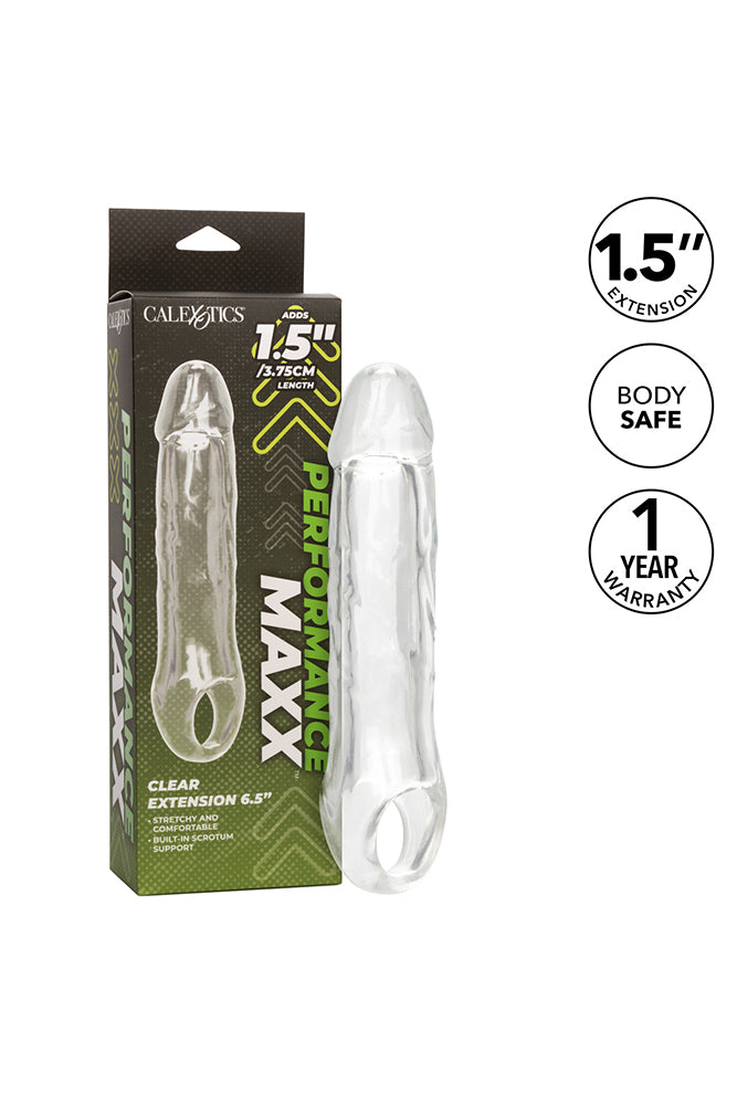 Cal Exotics - Performance Maxx - 6.5" Extension with Scrotum Strap - Clear - Stag Shop