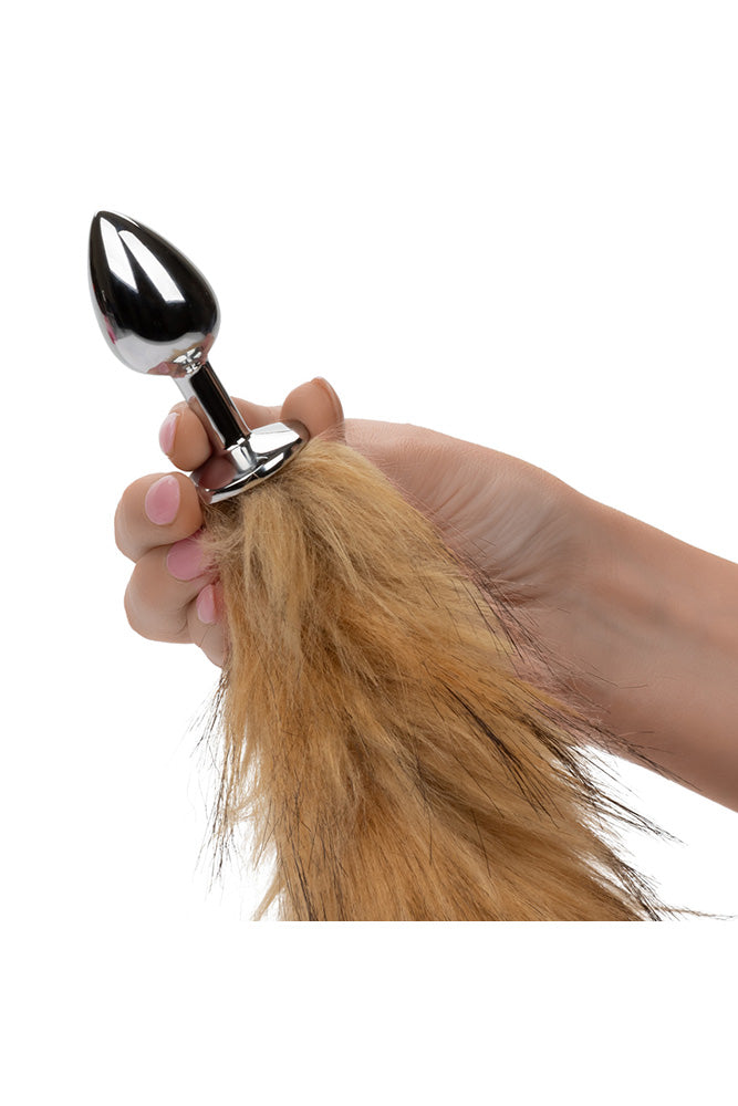 Cal Exotics - Running Wild - Brown Tail Anal Plug - Brown/Silver - Stag Shop