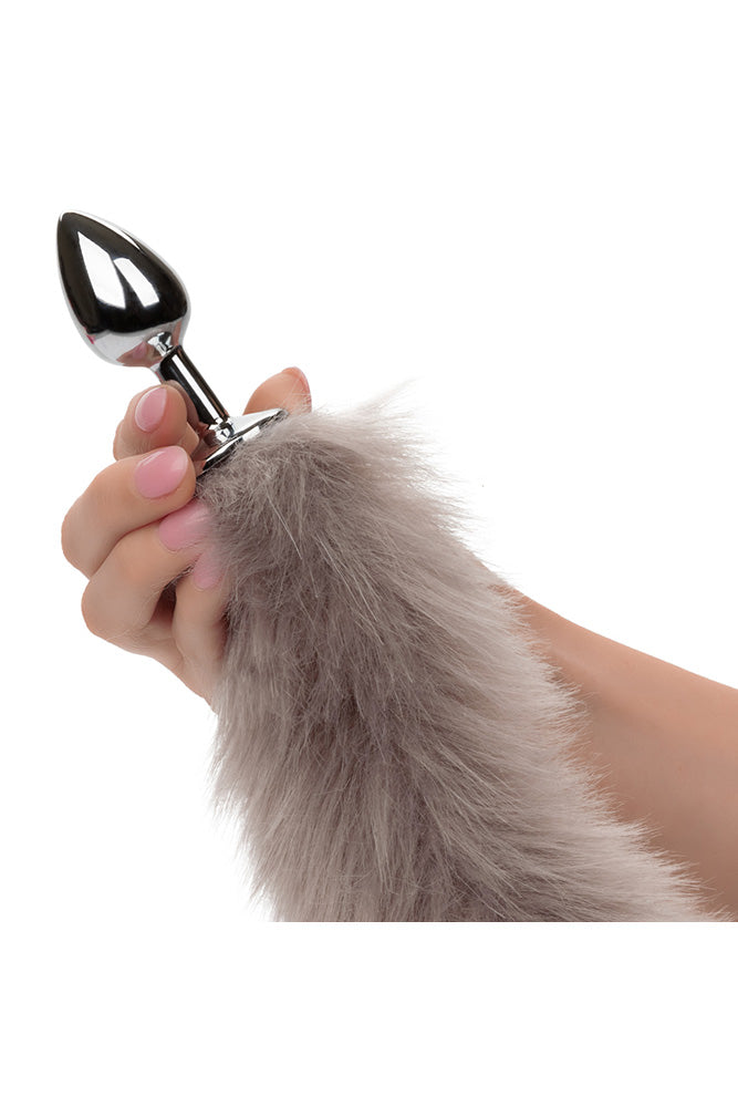 Cal Exotics - Running Wild - Grey Tail Anal Plug - Grey/Silver - Stag Shop