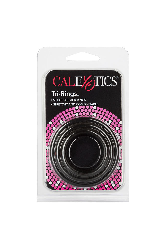 Cal Exotics - Tri-Rings Cock Ring Set - Black - Stag Shop