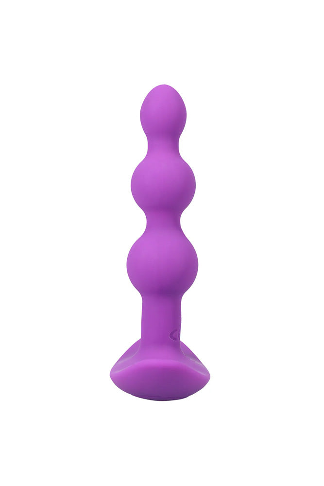 Doc Johnson-A-Play - Beaded Vibe - Remote Controlled Butt Plug - Purple - Stag Shop