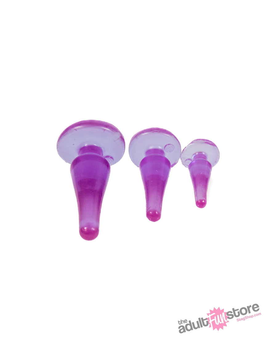 Crystal Jellies by Doc Johnson - Anal Initiation Kit - Purple - Stag Shop