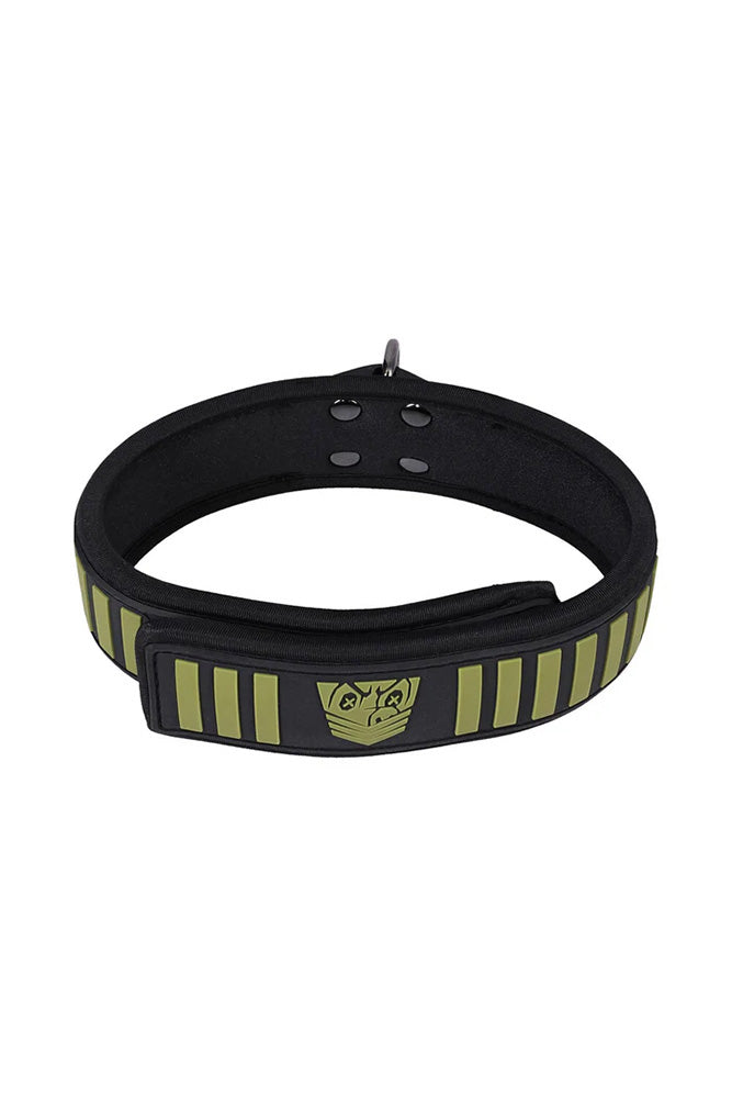 Doc Johnson - Fort Troff - Tactical Collar & Leash - Black/Green - Stag Shop