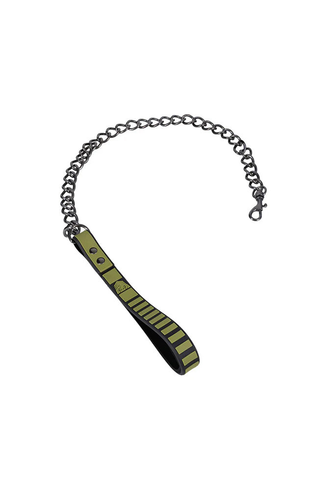 Doc Johnson - Fort Troff - Tactical Collar & Leash - Black/Green - Stag Shop