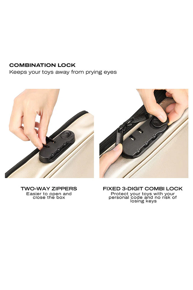 Dorcel - Discreet Lockable Storage Box - Luxury Gold - Stag Shop