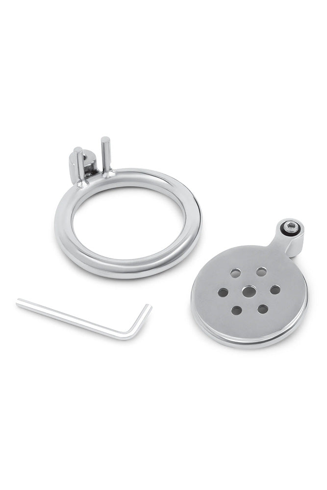 Electric Eel - Lockmaster - Stainless Steel Flat Inverted Chastity Cage - Stag Shop