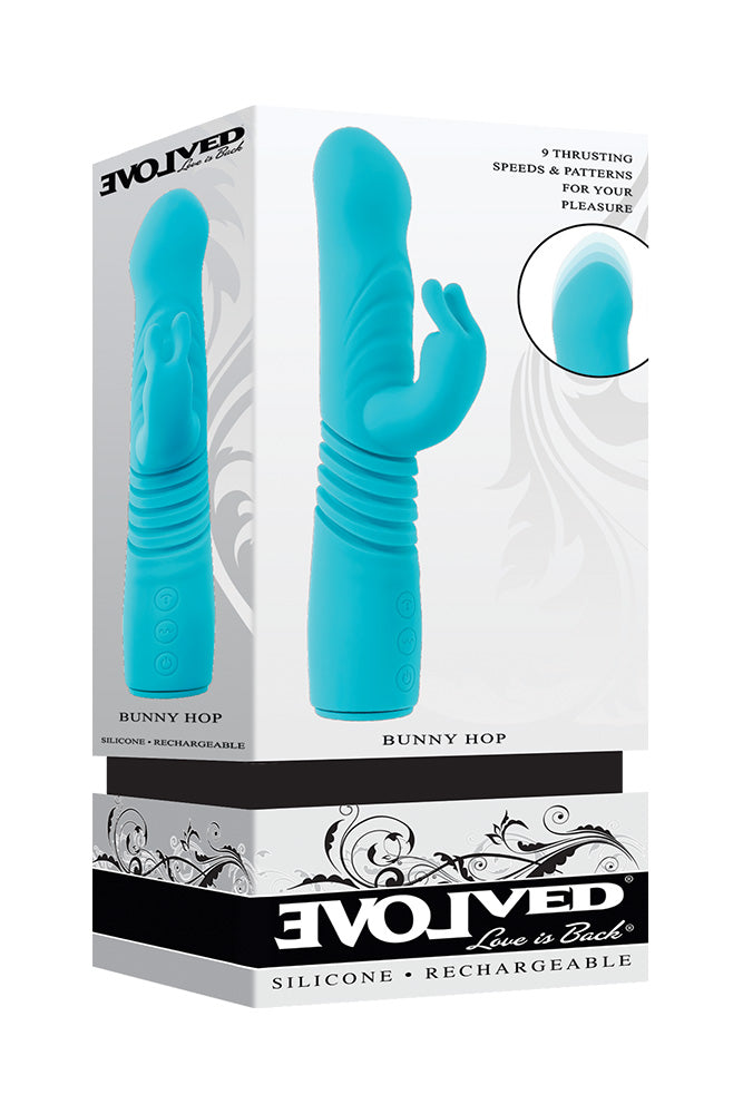 Evolved - Bunny Hop Thrusting Rabbit Vibrator With Suction Cup Base - Stag Shop