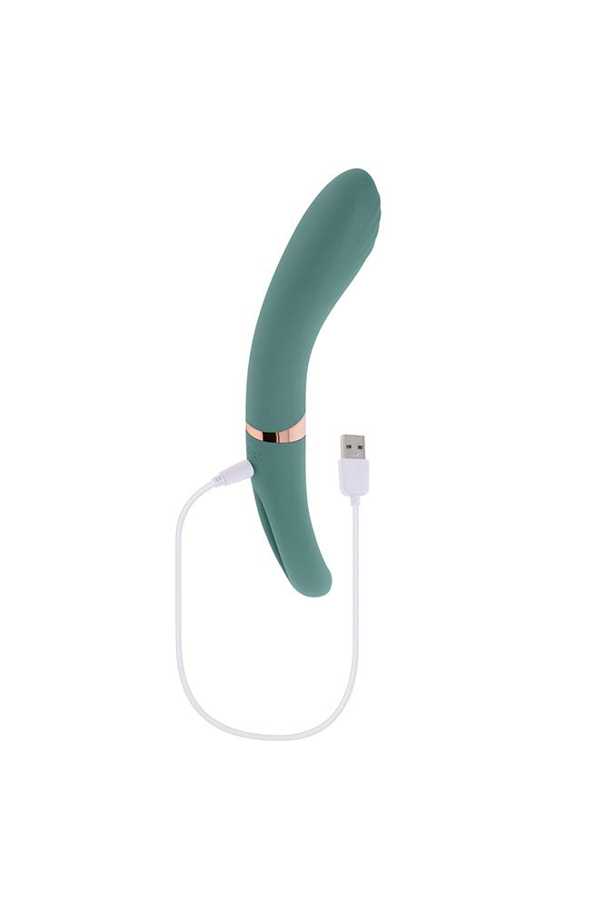 Evolved - Chick Flick Double Ended Vibrator - Green - Stag Shop