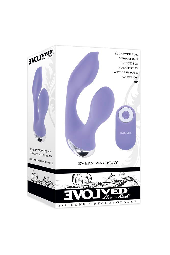 Evolved - Every Way Play Remote Control Vibrator - Purple - Stag Shop