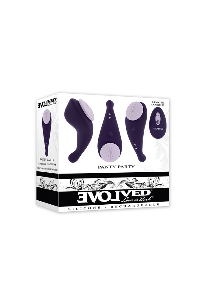 Evolved - Panty Party Remote Controlled Panty Vibrator - Purple - Stag Shop