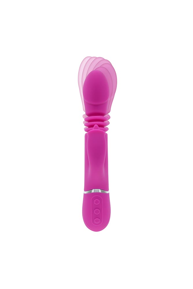 Evolved - Pink Dragon Thrusting & Twirling Rabbit Vibrator - Pink - Stag Shop