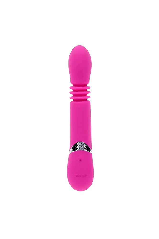 Evolved - Pink Dragon Thrusting & Twirling Rabbit Vibrator - Pink - Stag Shop