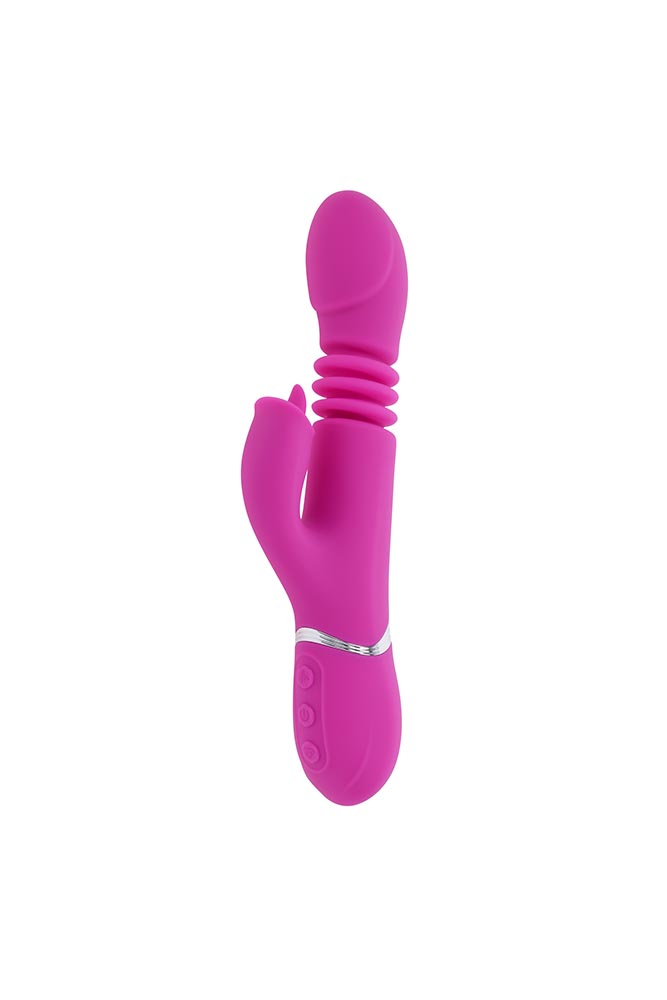 Evolved - Pink Dragon Thrusting & Twirling Rabbit Vibrator - Pink - Stag Shop