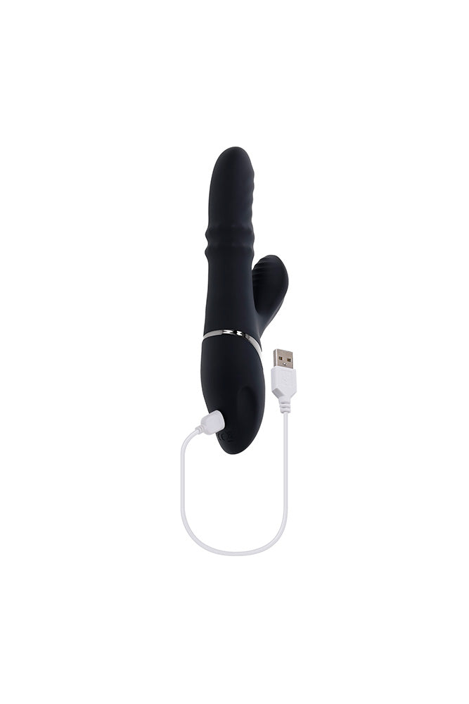 Evolved - Ring It Home Rabbit Vibrator - Black - Stag Shop