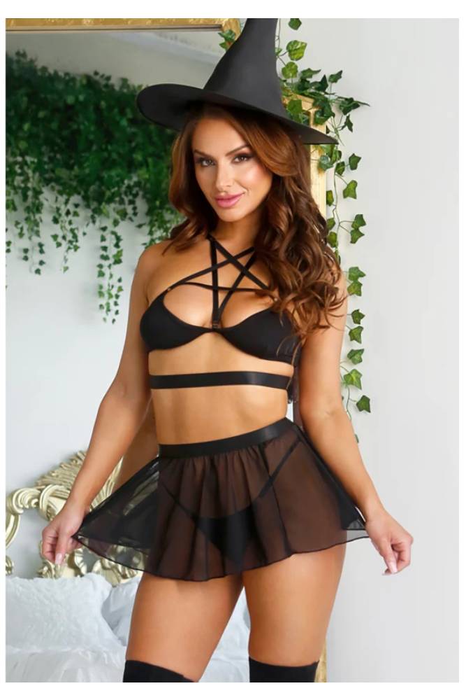 Fantasy Lingerie - Play - Spellbound Witch Costume Set - Black - Stag Shop