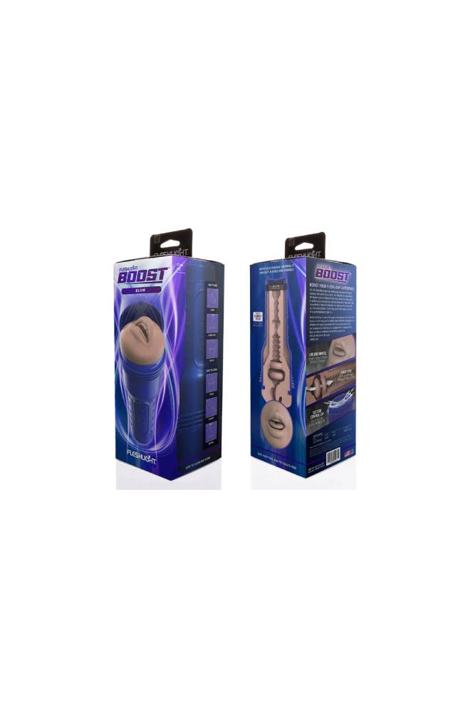 Fleshlight - Boost - Blow Mouth Deepthroat Stroker - Beige - Stag Shop