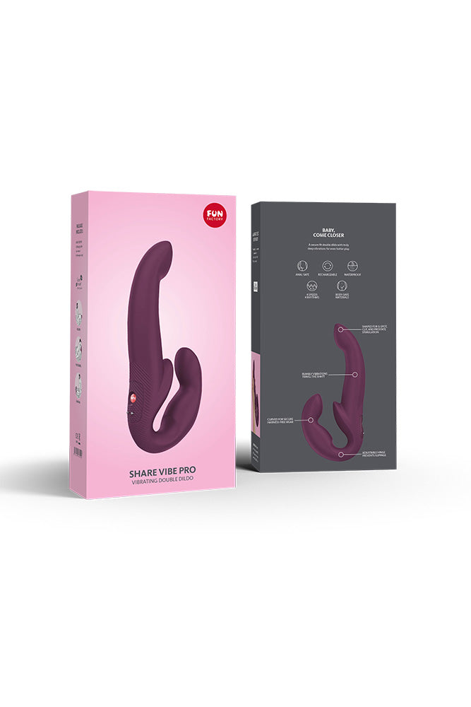 Fun Factory - Share Vibe Pro Vibrating Strapless Strap-On - Various Colors - Stag Shop