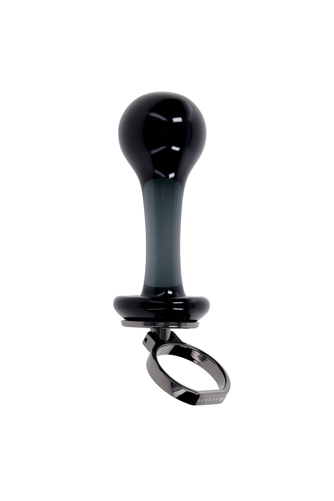 Gender X - Blow Pop Glass Anal Plug - Black - Stag Shop