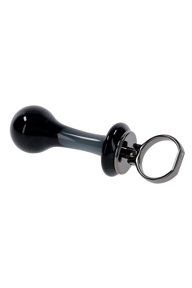 Gender X - Blow Pop Glass Anal Plug - Black - Stag Shop