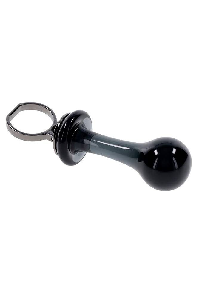 Gender X - Blow Pop Glass Anal Plug - Black - Stag Shop