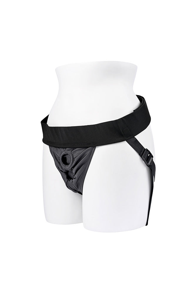 Gender X - Double Rider Dual Toy Strap-On Harness - Grey/Black - Stag Shop