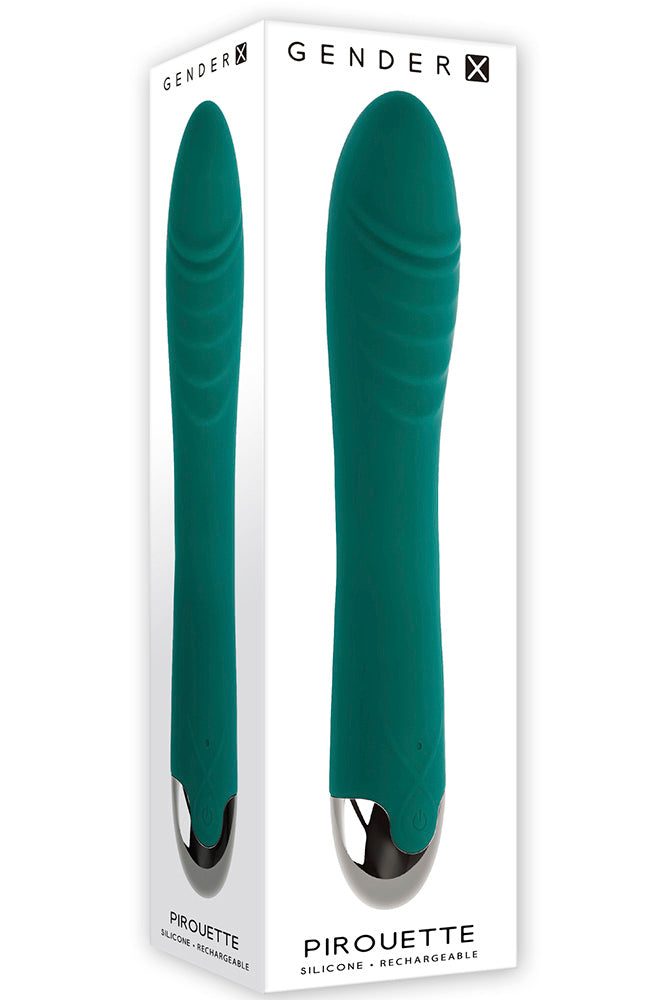 Gender X - Pirouette Gyrating G-Spot Vibrator - Teal - Stag Shop
