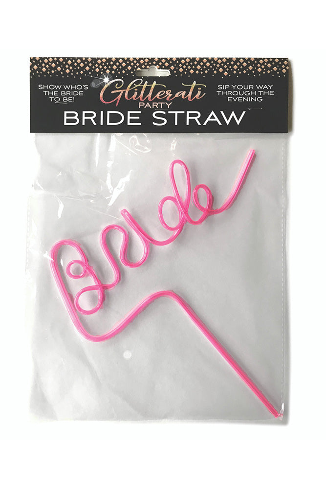 Little Genie - Glitterati Bride Silly Straw - Pink - Stag Shop
